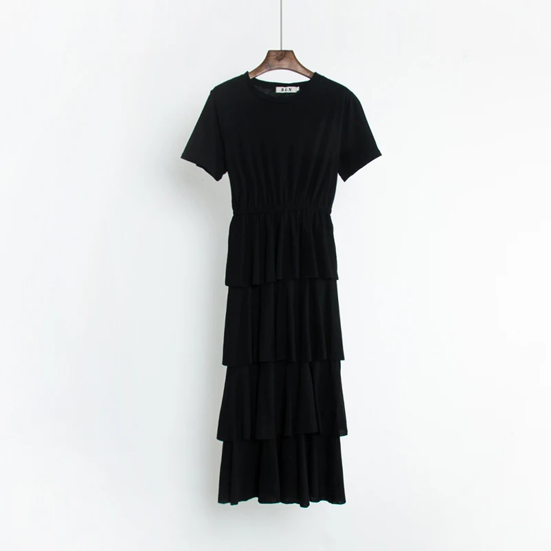 PERHAPS U white black o neck short sleeve ruffle maxi dress a line solid summer casual high street long maxi D0245
PERHAPS U white black o neck short sleeve ruffle maxi dress a line solid summer casual high street long maxi D0245