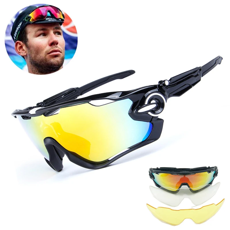 

2019 Brand 3 Lens Replaceable Cycling Glasses Top Quality Cycling Goggles TR90 Men Women Cycling Sunglasses Eyewear