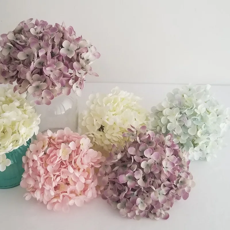 1PC Artificial Flowers Head Silk Hydrangea Wedding Decoration Home New Year Decoration Accessories for Vase Flower Arrangement
1PC Artificial Flowers Head Silk Hydrangea Wedding Decoration Home New Year Decoration Accessories for Vase Flower Arrangement