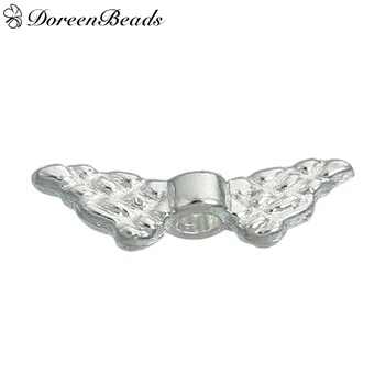 DoreenBeads Alloy Spacer Beads Wing silver color About 12mm( 4/8") x 3mm( 1/8"), Hole:Approx 1.5mm, 500 PCs
DoreenBeads Alloy Spacer Beads Wing silver color About 12mm( 4/8") x 3mm( 1/8"), Hole:Approx 1.5mm, 500 PCs