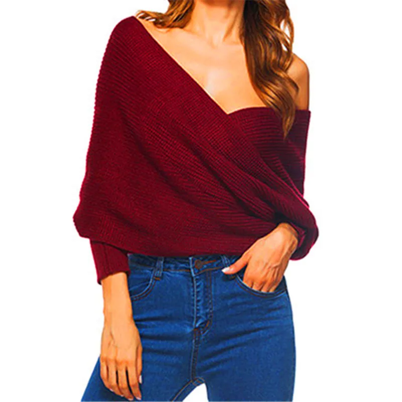 New Twisted Solid Sexy Pullover Casual Shawl Slash Neck Off Shoulder Full Sleeve Computer Knitted Women's Clothing Sweaters
New Twisted Solid Sexy Pullover Casual Shawl Slash Neck Off Shoulder Full Sleeve Computer Knitted Women's Clothing Sweaters