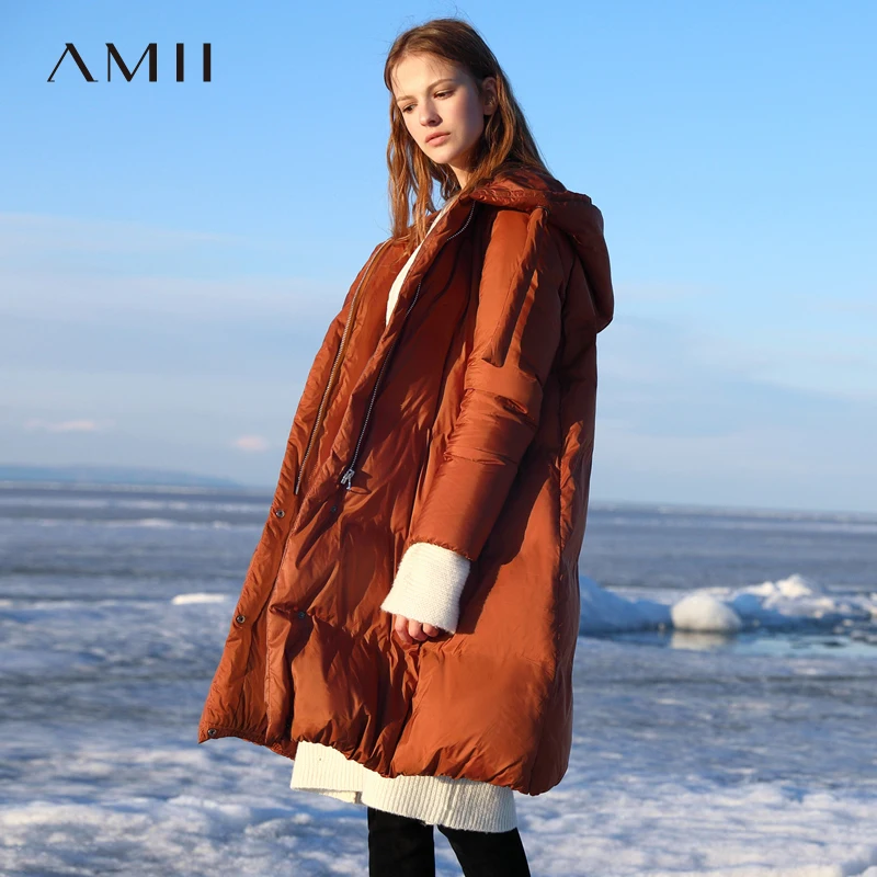 Amii Korean Down Jacket Winter Women 2019 Causal Solid Thick Waterproof Zipper Female hooded Long Puffer Jacket
Amii Korean Down Jacket Winter Women 2019 Causal Solid Thick Waterproof Zipper Female hooded Long Puffer Jacket