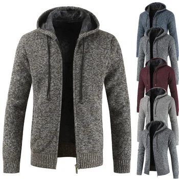 Men's Sweater 2019 New Men's Hooded Sweater with Fleece and Thickened Cardigan Long-sleeved Sweater Coat
Men's Sweater 2019 New Men's Hooded Sweater with Fleece and Thickened Cardigan Long-sleeved Sweater Coat