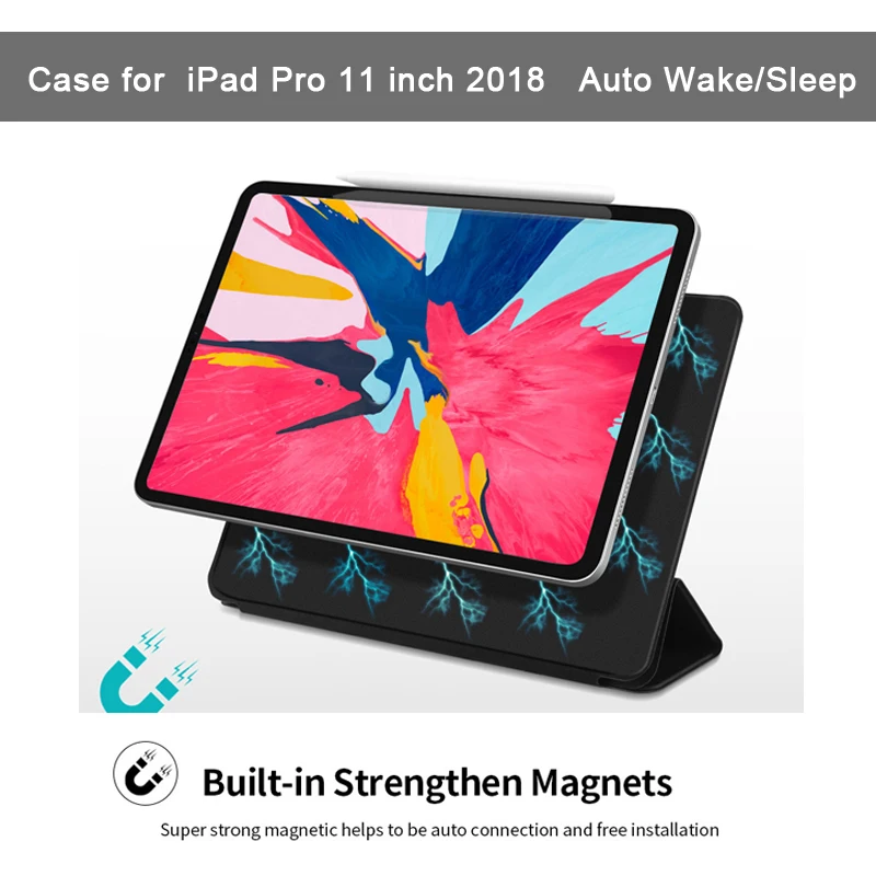 Magnetic Ultra Slim Smart Cover for iPad Pro 11 inch Case 2018 Trifold Stand Safe Full Body Cover Auto Wake/Sleep Tablet
Magnetic Ultra Slim Smart Cover for iPad Pro 11 inch Case 2018 Trifold Stand Safe Full Body Cover Auto Wake/Sleep Tablet