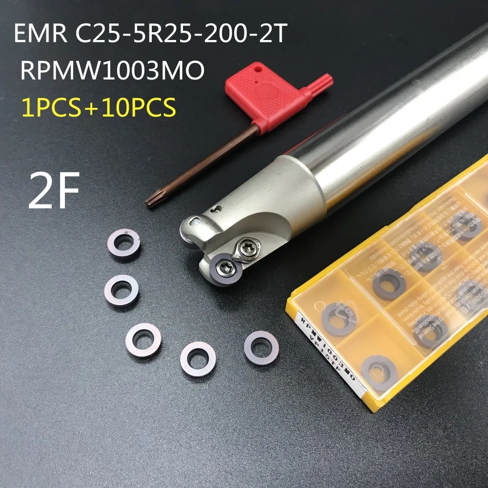 10PCS RPMW1003MO VP15TF+1PCS 25mm milling cutter EMR C25-5R25-200-2T machining center handle carbide insert lathe cutter
10PCS RPMW1003MO VP15TF+1PCS 25mm milling cutter EMR C25-5R25-200-2T machining center handle carbide insert lathe cutter