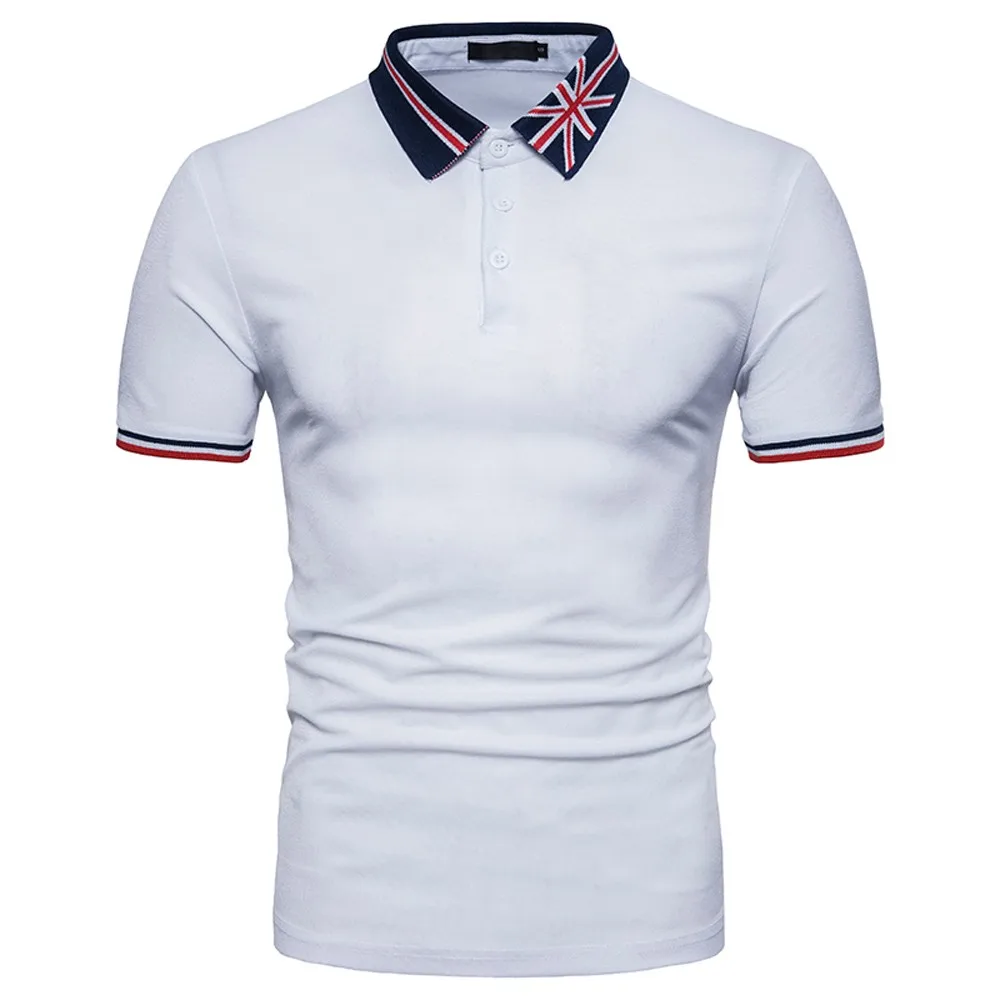 KLV Fashion Mens Casual Slim Contrast Color Polo Men's Summer Casual Flag Print Muscle Pullover Short Sleeve Shirt Top Blouse
KLV Fashion Mens Casual Slim Contrast Color Polo Men's Summer Casual Flag Print Muscle Pullover Short Sleeve Shirt Top Blouse
