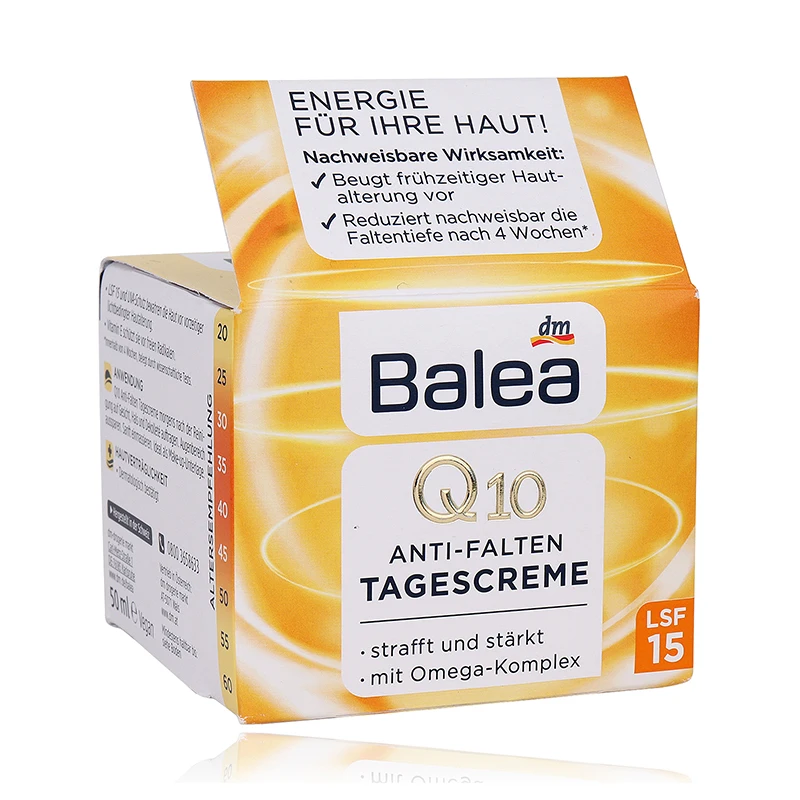 Germany Balea Q10 Anti-wrinkle Day Cream LSF15 Vitamin E Cream protects skin from free radicals Day Care moisture cream Vegan
Germany Balea Q10 Anti-wrinkle Day Cream LSF15 Vitamin E Cream protects skin from free radicals Day Care moisture cream Vegan