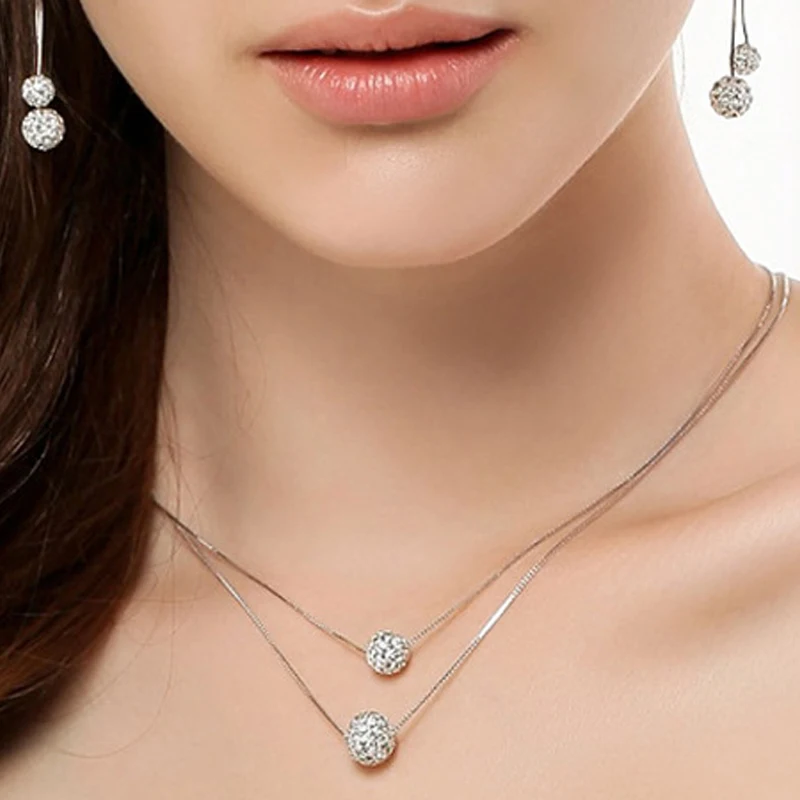 Utimtree Trendy Double Line Box Chain Cubic Zirconia Necklaces Women's Jewelry Statement Pendant Necklace for Wedding Engagement
Utimtree Trendy Double Line Box Chain Cubic Zirconia Necklaces Women's Jewelry Statement Pendant Necklace for Wedding Engagement