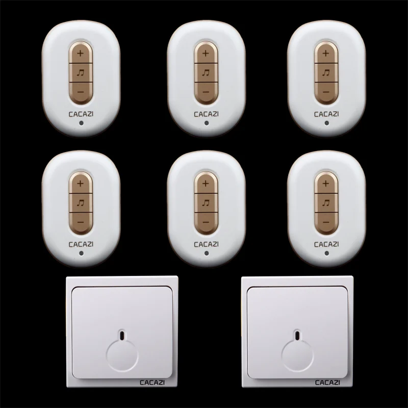 Free shipping! 2 transmitter + 6 Receiver New Wireless Doorbell With Remote Control Musical 48Tunes Digtal doorchime D9918 -2+6 
Free shipping! 2 transmitter + 6 Receiver New Wireless Doorbell With Remote Control Musical 48Tunes Digtal doorchime D9918 -2+6
