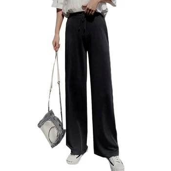 2019 Autumn New Wide leg pants Women Fashion High Waist Slim Thin Trousers Women's Casual Elastic Band Black Straight Pants B333
2019 Autumn New Wide leg pants Women Fashion High Waist Slim Thin Trousers Women's Casual Elastic Band Black Straight Pants B333