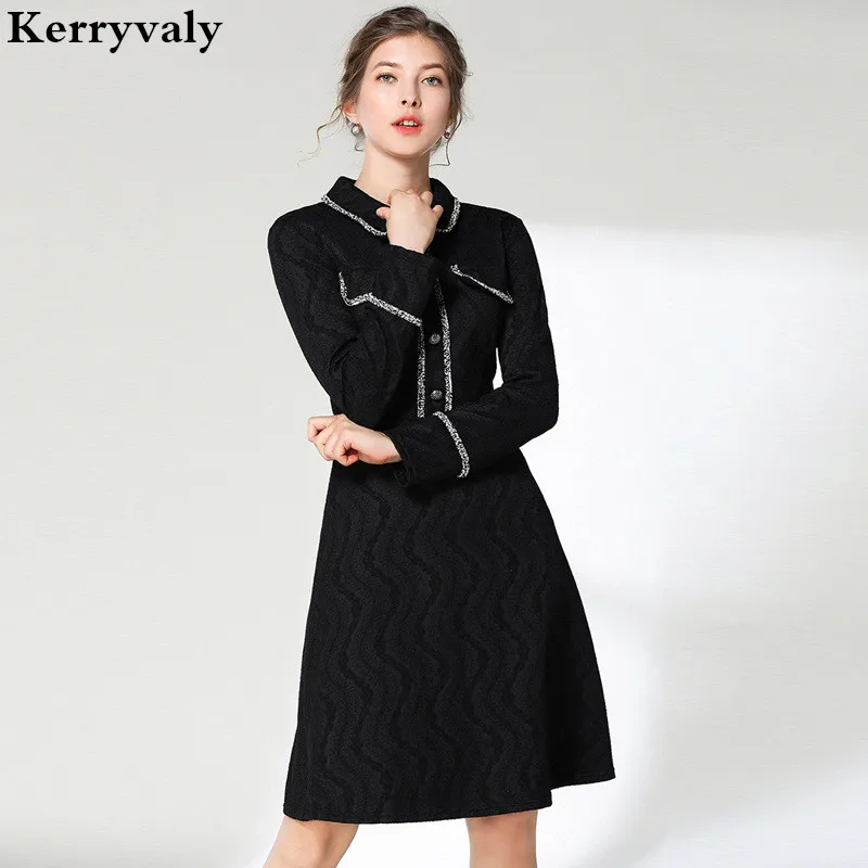 Lapel Long Sleeve Black Velvet Lace Party Dress Winter Dresses Women 2019 Elegant Gothic Glitter Dress Kleider Damen K5777
Lapel Long Sleeve Black Velvet Lace Party Dress Winter Dresses Women 2019 Elegant Gothic Glitter Dress Kleider Damen K5777