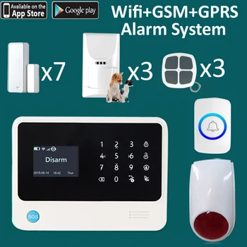 All wireless sensors detectors security set GSM wifi alarm system G90B animal friendly
All wireless sensors detectors security set GSM wifi alarm system G90B animal friendly