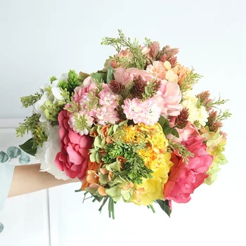 Romantic Wedding Bouquet With Ribbon Artificial Peony Pink Green Women Buquet De Noiva Bridal Accessories Bridals Flowers 5pcs
Romantic Wedding Bouquet With Ribbon Artificial Peony Pink Green Women Buquet De Noiva Bridal Accessories Bridals Flowers 5pcs