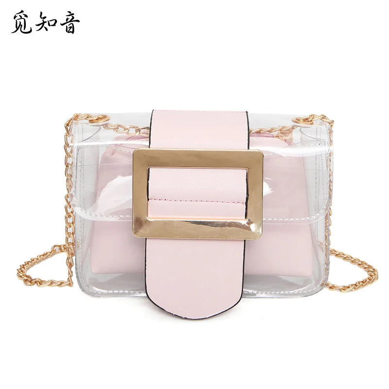 Summer Fashion New Transparent Bag High Quality Pvc Transparent Women Bag Cute Girl Travel Bag Mini Chain Shoulder Bags
Summer Fashion New Transparent Bag High Quality Pvc Transparent Women Bag Cute Girl Travel Bag Mini Chain Shoulder Bags
