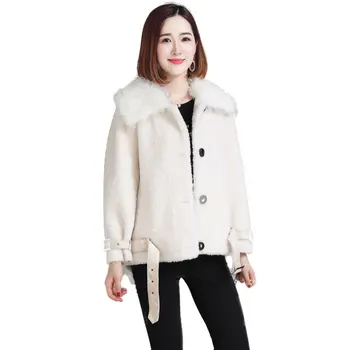 2018 Fashion Winter Warm Solid Casual Women Leather With Fur Coats Fold Collar Motorcycle Leather Jackets Female Real Fur Coat
2018 Fashion Winter Warm Solid Casual Women Leather With Fur Coats Fold Collar Motorcycle Leather Jackets Female Real Fur Coat