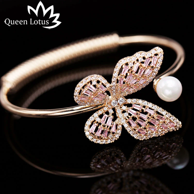 Queen Lotus 2018 Charms Bracelet Fashion Luxury Korean Butterfly Pearl Bangle Cubic Zirconia Exquisite Bracelets For Women
Queen Lotus 2018 Charms Bracelet Fashion Luxury Korean Butterfly Pearl Bangle Cubic Zirconia Exquisite Bracelets For Women