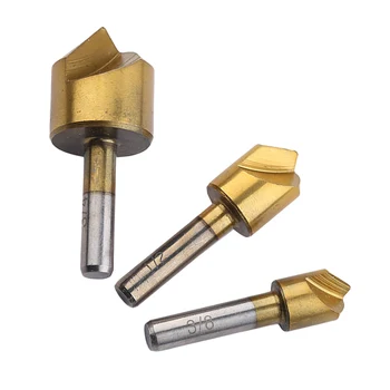 1/4" Shank Single Blade Chamfer 3pcs 3/8/ 1/2/ 3/4 Countersink Drill Bit Countersink HSS Wood Chamfering Cutter Chamfer
1/4" Shank Single Blade Chamfer 3pcs 3/8/ 1/2/ 3/4 Countersink Drill Bit Countersink HSS Wood Chamfering Cutter Chamfer