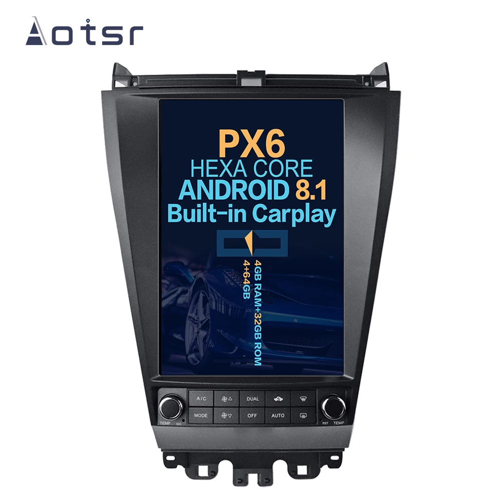 Aotsr Tesla 12 1 "вертикальный экран Android 8 автомобильный DVD мультимедийный плеер GPS