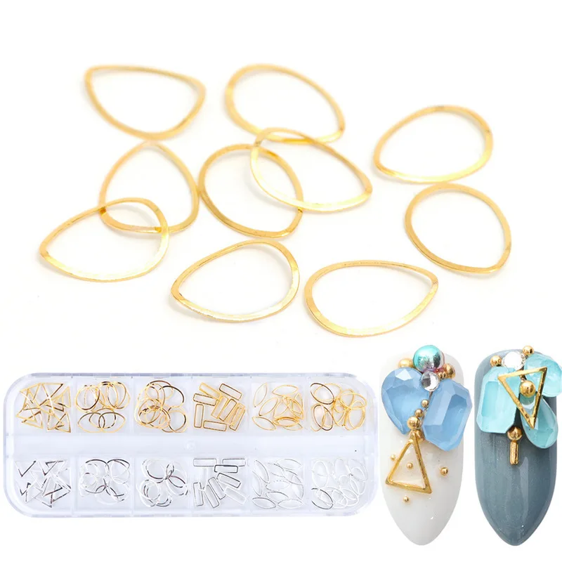 High Quality Nail Jewelry DIY European and American Manicure 12 Gold and Silver Ring Nail Jewelry Set
High Quality Nail Jewelry DIY European and American Manicure 12 Gold and Silver Ring Nail Jewelry Set