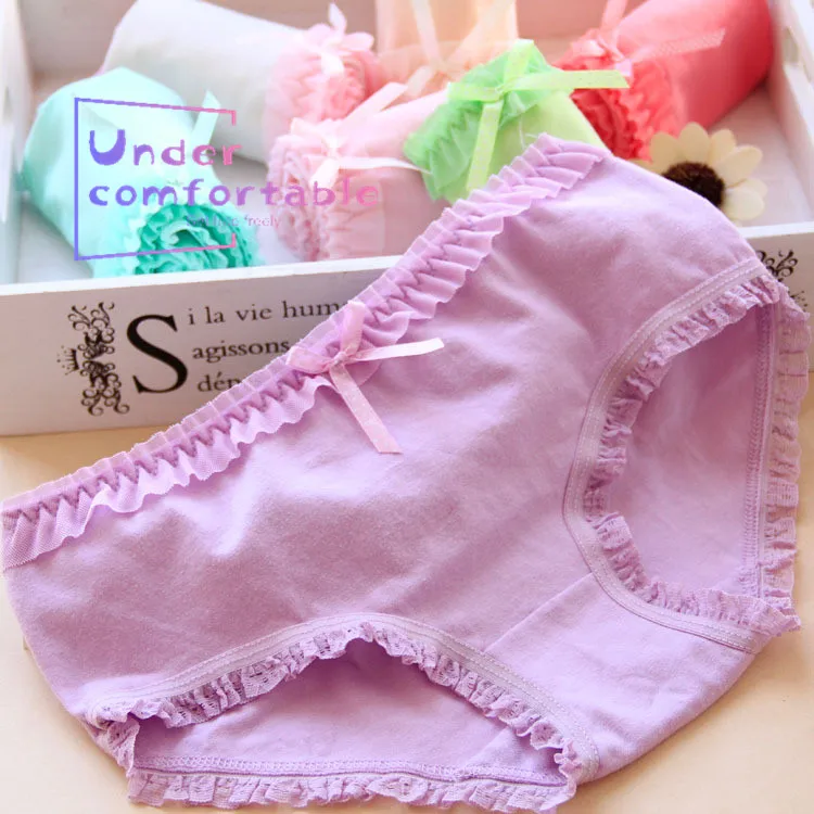 2019 Summer Candy Color Lace Edge Kawaii Women Underwear 100% Cotton Lady Panties Comfortable Intimates Lovely Girl Briefs
2019 Summer Candy Color Lace Edge Kawaii Women Underwear 100% Cotton Lady Panties Comfortable Intimates Lovely Girl Briefs