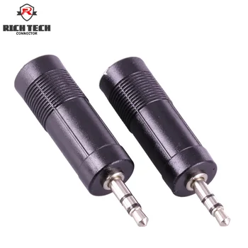 50pcs Stereo 3poles Jack 1/4" 6.35mm to 1/8" 3.5mm plug Audio Microphone Connector Nickel Plated Plug+Black Shell
50pcs Stereo 3poles Jack 1/4" 6.35mm to 1/8" 3.5mm plug Audio Microphone Connector Nickel Plated Plug+Black Shell