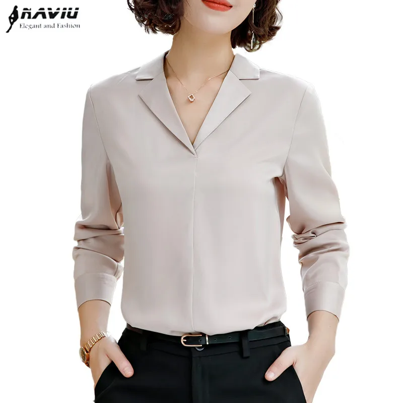 High quality chiffon shirt Women fashion V Neck long sleeve blouse new formal professional work wear Loose plus size tops
High quality chiffon shirt Women fashion V Neck long sleeve blouse new formal professional work wear Loose plus size tops