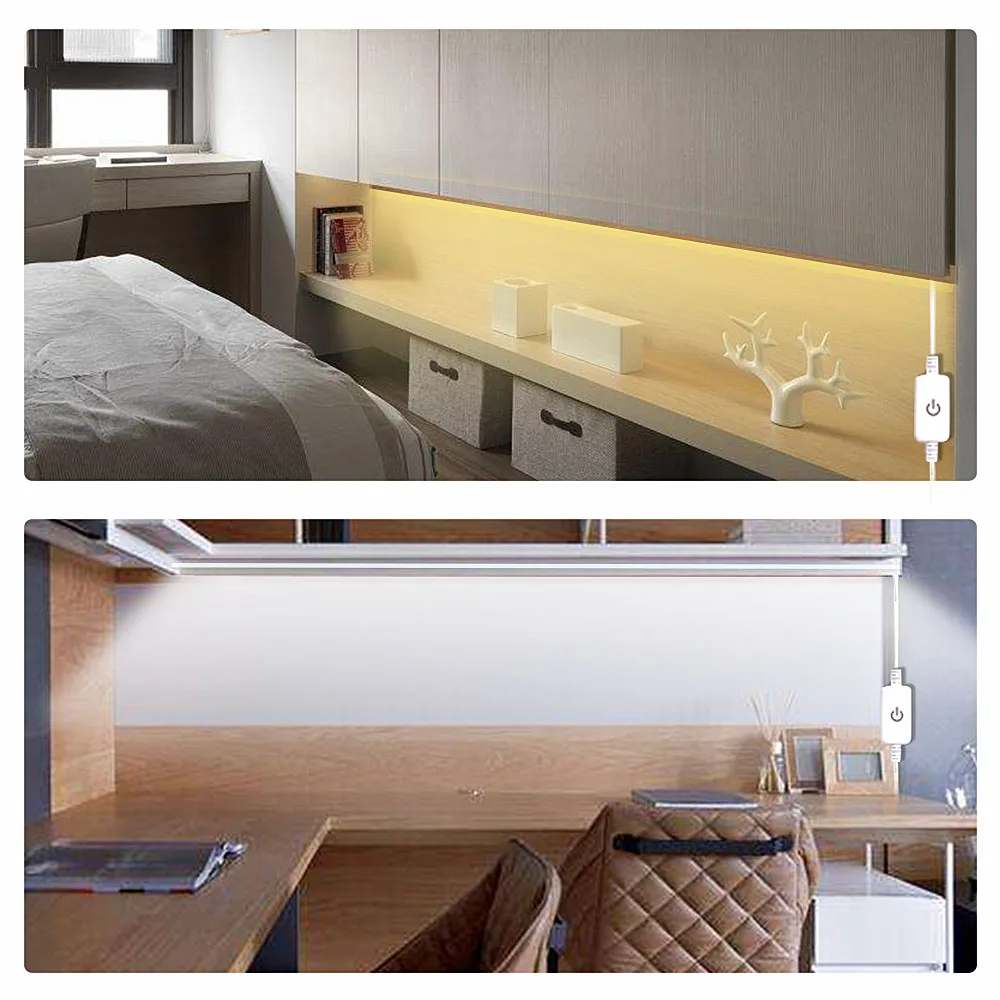 LED Under Cabinet Light White/Warm White Touch Switch Sensor LED Strip Kitchen Lamp Dimmable Flexible Tape Wardrobe Closet Light
LED Under Cabinet Light White/Warm White Touch Switch Sensor LED Strip Kitchen Lamp Dimmable Flexible Tape Wardrobe Closet Light