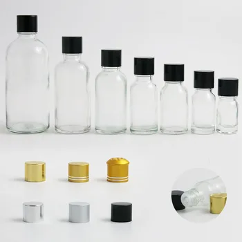 Travel Bottle Empty Clear Glass Transparent Essential Oil boston round Bottle with Orifice Reducer and Aluminum cap 10pcs
Travel Bottle Empty Clear Glass Transparent Essential Oil boston round Bottle with Orifice Reducer and Aluminum cap 10pcs