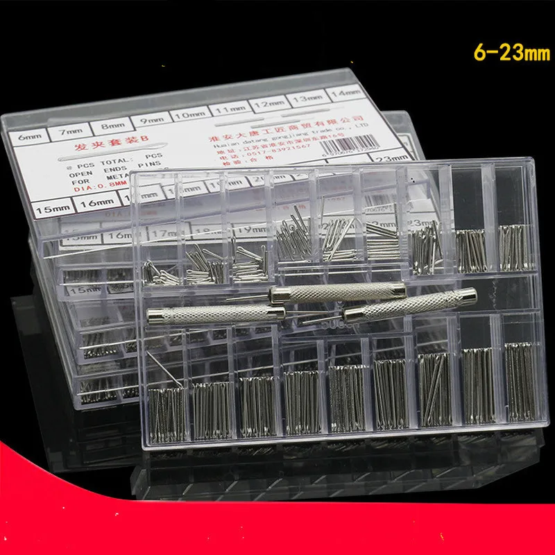 144pcs watch accessories strap connecting shaft stainless steel hairpin combination set 0.8mm 6-23mm Repair
144pcs watch accessories strap connecting shaft stainless steel hairpin combination set 0.8mm 6-23mm Repair