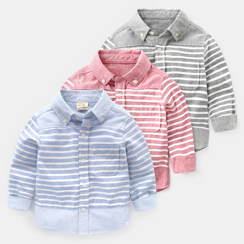 Boys Striped Long-sleeved Shirt 2018 Spring and Autumn Korean Version New Children's Shirt Children's Baby Shirt
Boys Striped Long-sleeved Shirt 2018 Spring and Autumn Korean Version New Children's Shirt Children's Baby Shirt