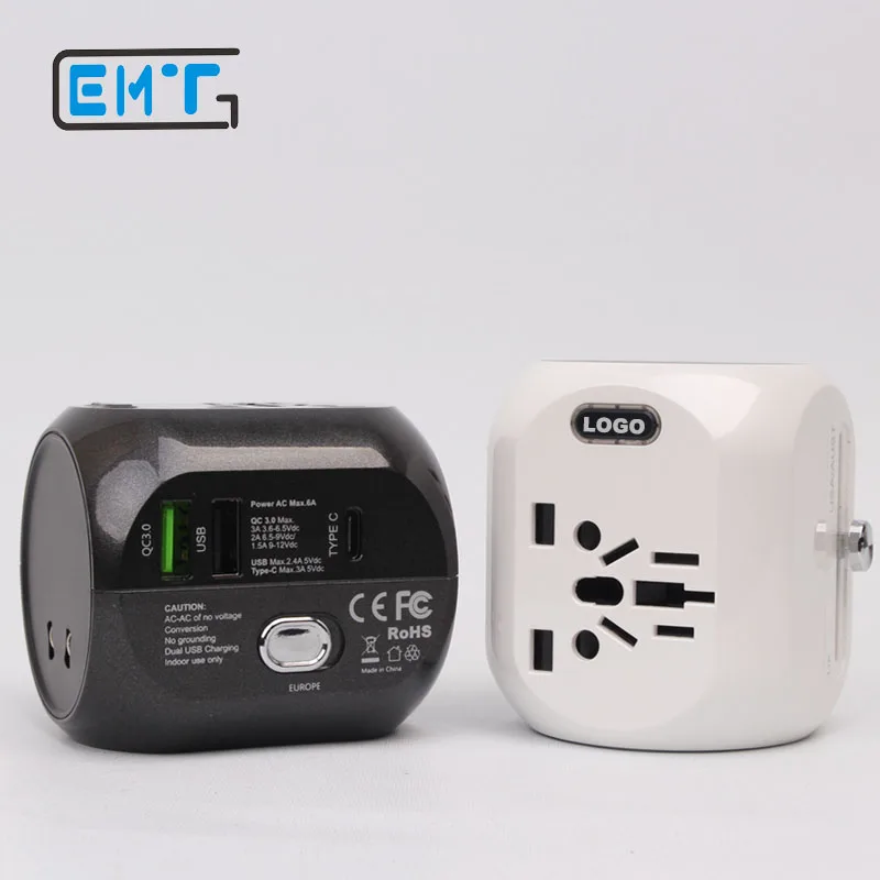 Travel Adapter,QC 3.0 Universal Adaptor Wall AC Power Plug Adapter Wall Charger with USB Type C Charging Ports for USA EU UK AUS
Travel Adapter,QC 3.0 Universal Adaptor Wall AC Power Plug Adapter Wall Charger with USB Type C Charging Ports for USA EU UK AUS