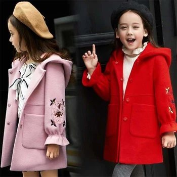 Girls spring and autumn models large version of Slim girl embroidered hooded jacket spring woolen windbreaker long section 2019
Girls spring and autumn models large version of Slim girl embroidered hooded jacket spring woolen windbreaker long section 2019