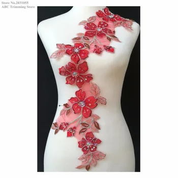 5pcs/lot x New Handmade Red Beaded Sequin Stoned 3D Flower Embroidery Laces Appliques Dancing Dress Stage Costume DECOR TBNC120L
5pcs/lot x New Handmade Red Beaded Sequin Stoned 3D Flower Embroidery Laces Appliques Dancing Dress Stage Costume DECOR TBNC120L