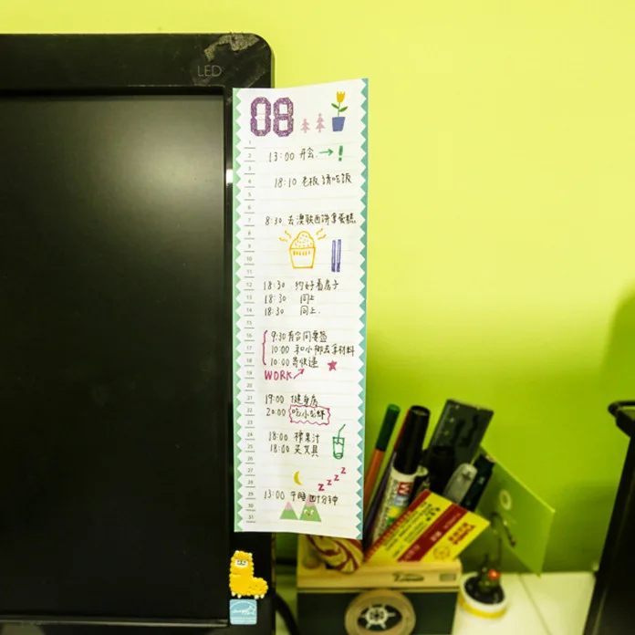 Month plan convenient stickers Stationery creative cute notes paper Monitor Memo Board Screen Displaycan tear the scrapbook
Month plan convenient stickers Stationery creative cute notes paper Monitor Memo Board Screen Displaycan tear the scrapbook