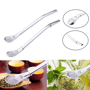 Stainless Steel Drinking Straw Spoon Tea Filter Yerba Mate Tea Straws Bombilla Gourd Reusable Tea Tools Washable Bar Accessories
Stainless Steel Drinking Straw Spoon Tea Filter Yerba Mate Tea Straws Bombilla Gourd Reusable Tea Tools Washable Bar Accessories