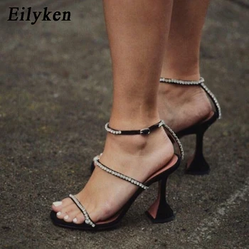 EilyKen Silver Black High Heel Ankle Buckle Sandals Open Toe Fashion Crystal Female Shoes Woman Summer Sandals Size 35-40
EilyKen Silver Black High Heel Ankle Buckle Sandals Open Toe Fashion Crystal Female Shoes Woman Summer Sandals Size 35-40