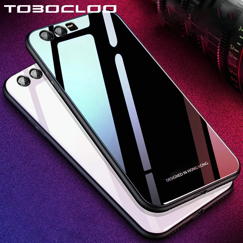 Tobocloo для Huawei Honor 9 10 Lite 7A 7X 7C P20 P10 P Smart View V10 чехол из закаленного стекла + Мягкий