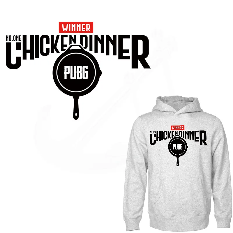 Hot CHICKEN DINNER Iron-On patches for clothes PUBG DIY T-shirt clothing hoodie patches Thermal transfer sticker
Hot CHICKEN DINNER Iron-On patches for clothes PUBG DIY T-shirt clothing hoodie patches Thermal transfer sticker