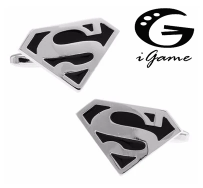 

Free Shipping Super Film Cufflinks Black Copper Superheroes Design Best Gift For Men Cuff Links