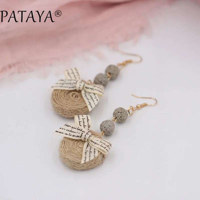 PATAYA New Arrivals Women Trendy Jewelry Wedding Party Long Earrings Girls Bow-knot Spherical Unique Straw Big Dangle Earrings
PATAYA New Arrivals Women Trendy Jewelry Wedding Party Long Earrings Girls Bow-knot Spherical Unique Straw Big Dangle Earrings