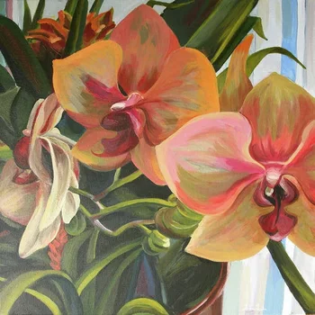 Modern handmade painting Rosiness Orchis on oil canvas for living room decor and wallpaper
Modern handmade painting Rosiness Orchis on oil canvas for living room decor and wallpaper