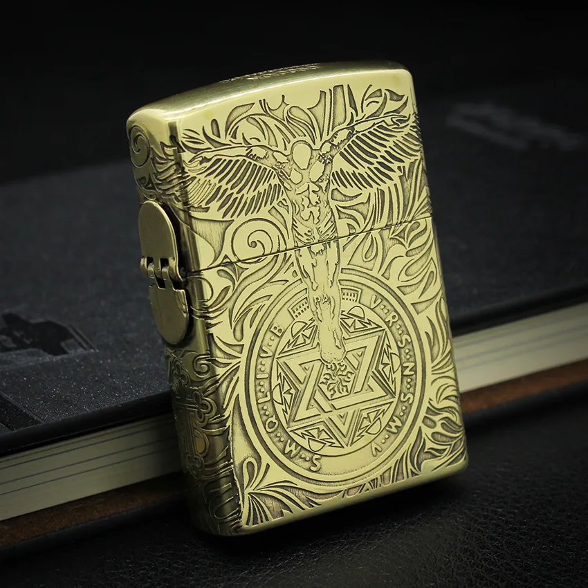 ( Lighter No fuel)ZORRO copper kerosene lighter. Guardian Angel,Ultra-thin petrol lighter,Men's cigarette lighter
( Lighter No fuel)ZORRO copper kerosene lighter. Guardian Angel,Ultra-thin petrol lighter,Men's cigarette lighter
