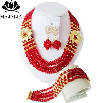 Fashion Nigeria Wedding african beads jewelry set red Crystal necklace Bridal Jewelry sets Free shipping GG-1415
Fashion Nigeria Wedding african beads jewelry set red Crystal necklace Bridal Jewelry sets Free shipping GG-1415