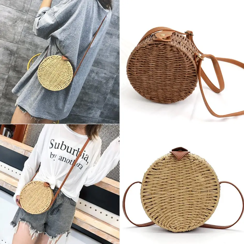 Summer Women Bohemian Woven Handbag Shoulder Beach Bag Casual Tote Straw Wicker Storage Bags
Summer Women Bohemian Woven Handbag Shoulder Beach Bag Casual Tote Straw Wicker Storage Bags