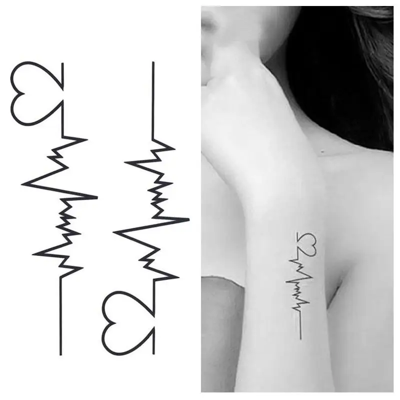 Electrocardiogram Temporary Tattoo Sticker Waterproof Body Art Fake Tattoo Stickers For Party MWS3001
Electrocardiogram Temporary Tattoo Sticker Waterproof Body Art Fake Tattoo Stickers For Party MWS3001