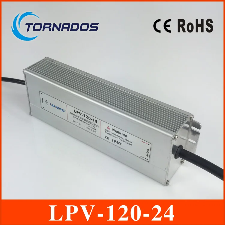 120W 24V 5A LED constant voltage waterproof switching power supply IP67 for led drive LPV-120-24
120W 24V 5A LED constant voltage waterproof switching power supply IP67 for led drive LPV-120-24