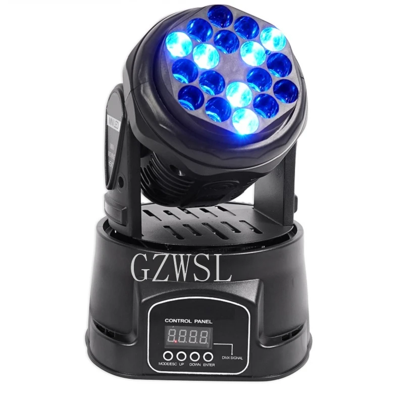 DMX 512 маленький 18*3 Вт RGB светодиодный Moving Head мыть для клуба диско/концерта | Лампы и