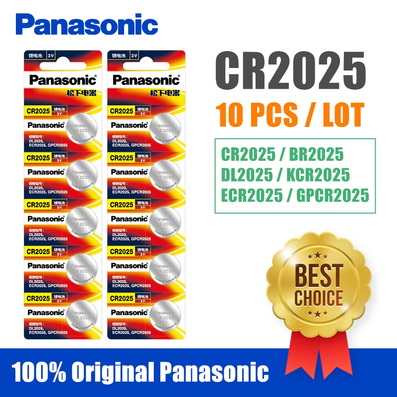Panasonic Original cr2025 Button Cell Batteries 10PCS/LOT cr 2025 3V Lithium Coin Battery For Watch Calculator Weight Scale
Panasonic Original cr2025 Button Cell Batteries 10PCS/LOT cr 2025 3V Lithium Coin Battery For Watch Calculator Weight Scale