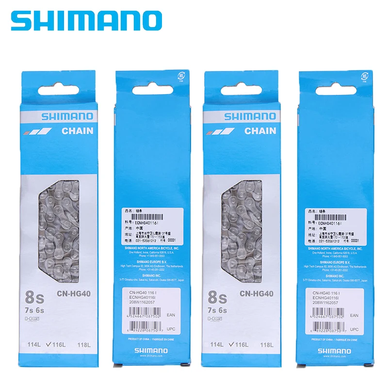 SHIMANO MTB mountainbike rennrad HG40 6/7/8 geschwindigkeit 116 pleuel fahrrad kette durable fahrrad teile ersatzteile
SHIMANO MTB mountainbike rennrad HG40 6/7/8 geschwindigkeit 116 pleuel fahrrad kette durable fahrrad teile ersatzteile