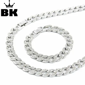 Miami Cuban Link Chain Silver Plated Fully Iced Out Hip Hop Bling 2018 Hot Sale 15mm 30" Iced Out Hip Hop Chain & 8.5" Bracelet
Miami Cuban Link Chain Silver Plated Fully Iced Out Hip Hop Bling 2018 Hot Sale 15mm 30" Iced Out Hip Hop Chain & 8.5" Bracelet